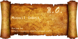 Mussil Odett névjegykártya